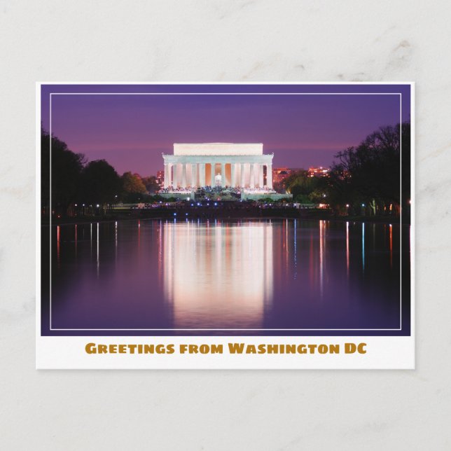 Postal Monumento a Jefferson Washington DC con cerezo en  (Anverso)