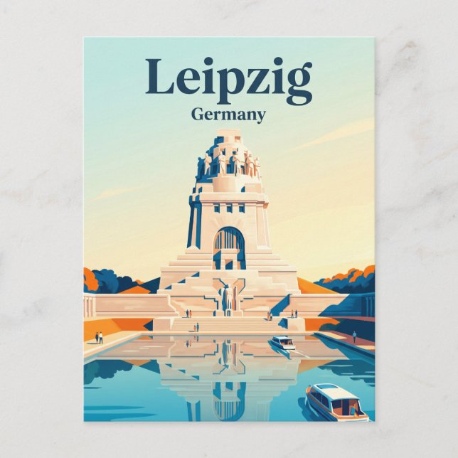 Postal Monumento a la Batalla de las Naciones, Leipzig (Anverso)