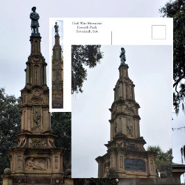 Postal Monumento a la Guerra Civil en el Parque Forsyth. 