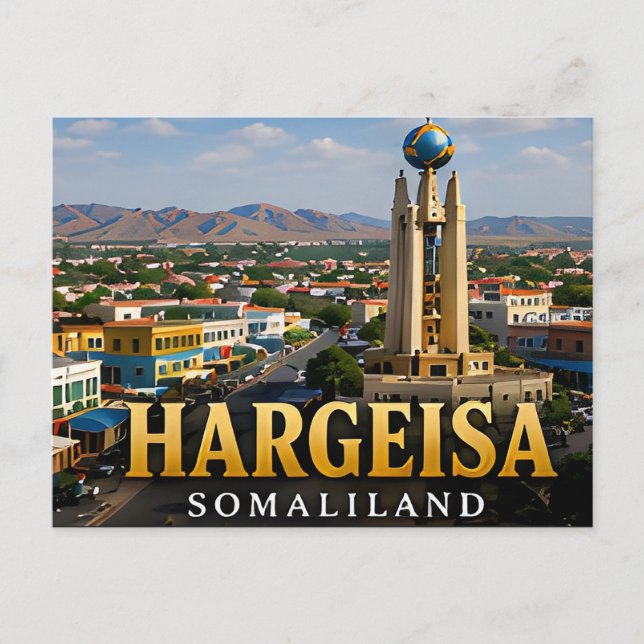 Postal Monumento a la Independencia de Hargeisa y Espírit (Anverso)