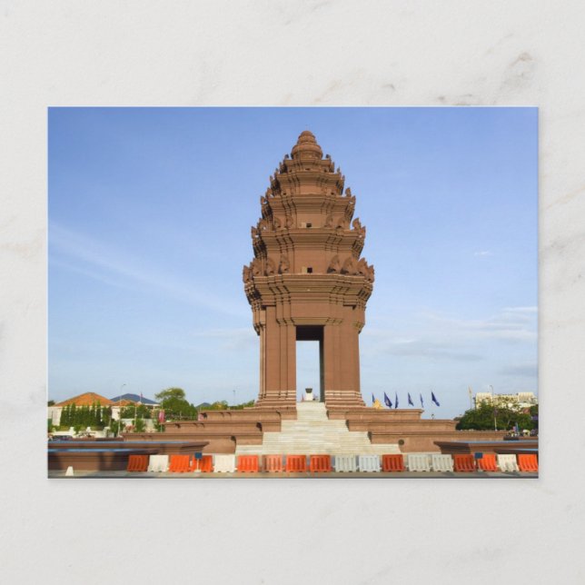 Postal Monumento a la independencia en Phnom Penh (Anverso)