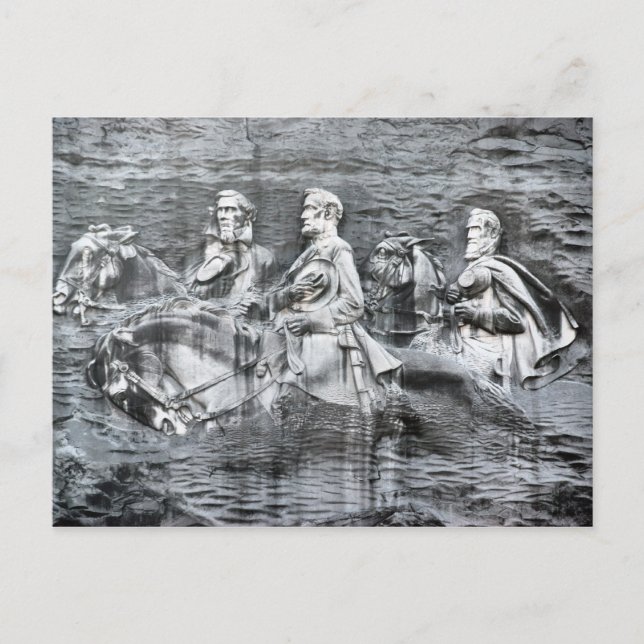 Postal Monumento a la montaña de piedra de Georgia (Anverso)