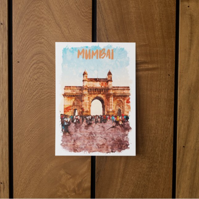 Postal Monumento a la Puerta de Bombay de la India (mumbai gateway india postcard)