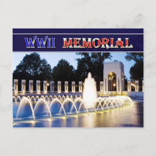 Postal Monumento a la Segunda Guerra Mundial en Washingto