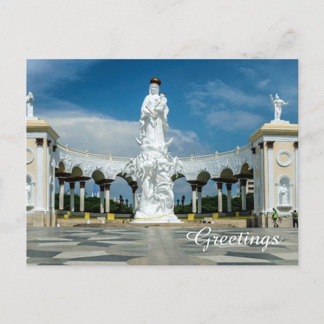 Postal Monumento a la Virgen de Maracaibo Venezuela (Anverso)