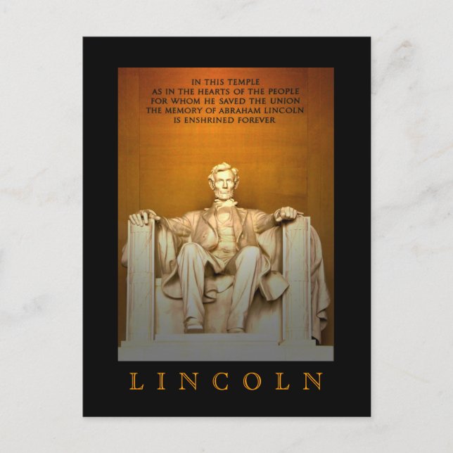 Postal Monumento a Lincoln (Anverso)