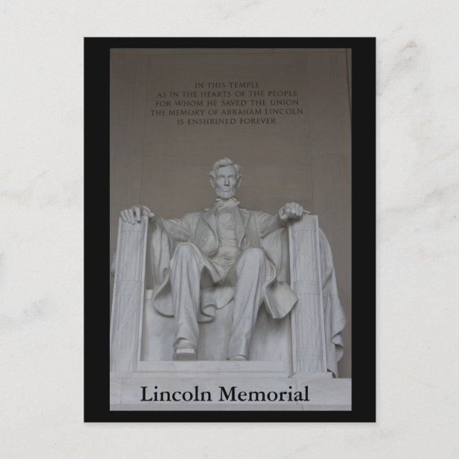 Postal Monumento a Lincoln (Anverso)