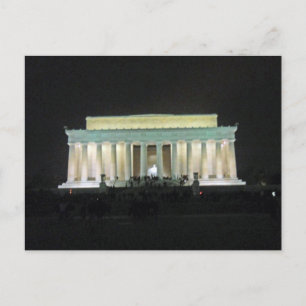Postal Monumento a Lincoln de noche Washington DC 002