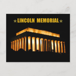 Postal Monumento a Lincoln por la noche, Washington, D.C.