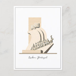 Postal Monumento a los descubrimientos en Lisboa Portugal