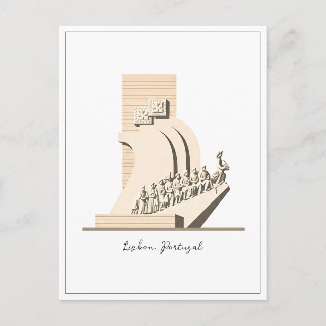 Postal Monumento a los descubrimientos en Lisboa Portugal (Anverso)