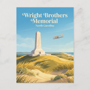 Postal Monumento a los hermanos Wright en Kitty Hawk Caro
