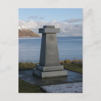Postal Monumento a los pescadores, ciudad de Unalaska, Al