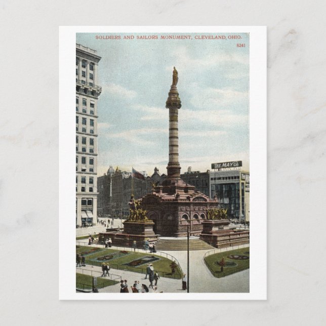 Postal Monumento a los soldados y marineros Cleveland 191 (Anverso)