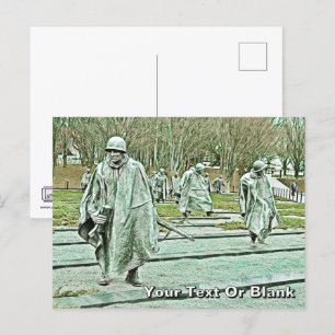 Postal Monumento a los veteranos de guerra de Corea