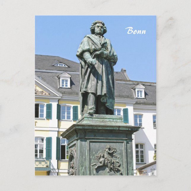 Postal Monumento a Ludwig van Beethoven en Bonn (Anverso)