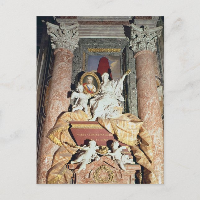 Postal Monumento a María Clementina Sobieska 1739 (Anverso)