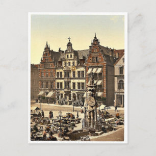 Postal Monumento a Roland, Bremen, Alemania rara fotocáma