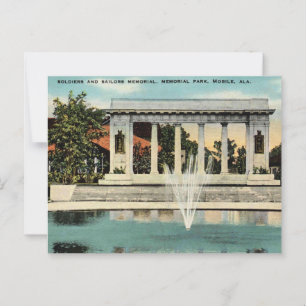 Postal Monumento a Soldados y Marineros Mobile AL años 19