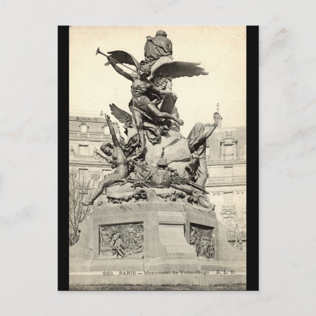 Postal Monumento a Víctor Hugo París Francia (Anverso)