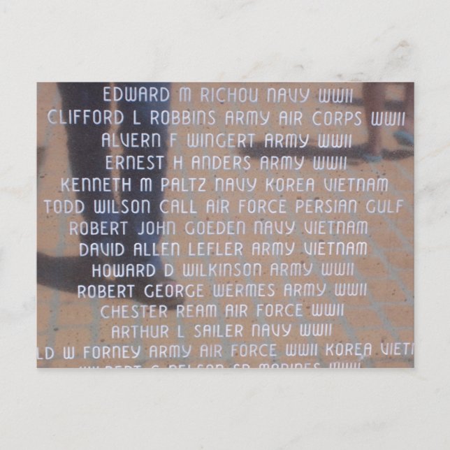 Postal Monumento a Vietnam (Anverso)