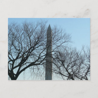 Postal Monumento a Washington en el paisaje invernal I