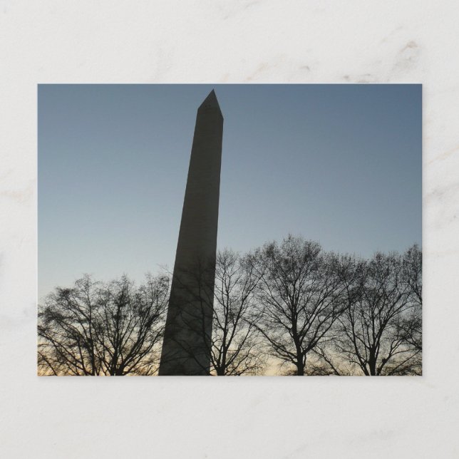 Postal Monumento a Washington en el paisaje invernal II (Anverso)