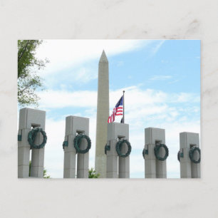 Postal Monumento a Washington y Memorial de la Segunda Gu