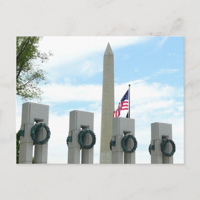 Postal Monumento a Washington y Monumento a la Segunda Gu (Anverso)