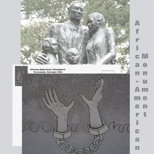Postal Monumento Afroamericano Savannah GA Viajes