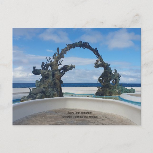 Postal Monumento al Arco de Buceadores de Cozumel (Anverso)