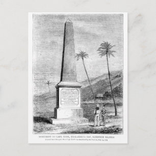 Postal Monumento al capitán James Cook