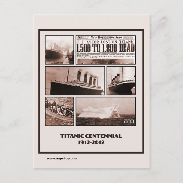 Postal Monumento al Centenario Titanic 1912-2012 (Anverso)
