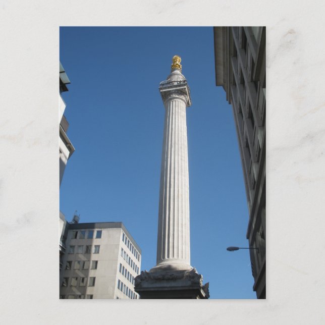 Postal Monumento al gran fuego de Londres (Anverso)