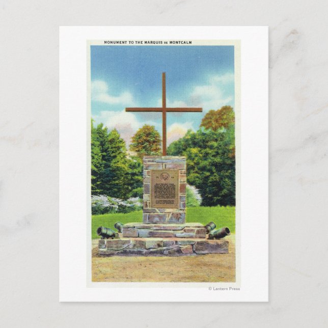 Postal Monumento al Marqués de Montcalm (Anverso)