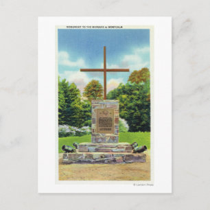 Postal Monumento al Marqués de Montcalm