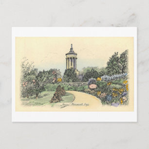 Postal Monumento Burns vintage, Ayr, Escocia,