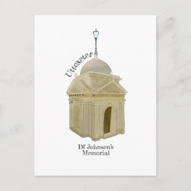 Postal Monumento conmemorativo a Dr Johnson en Uttoxeter (Anverso)