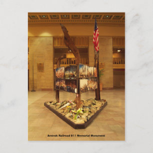 Postal Monumento conmemorativo al ferrocarril Amtrak 911