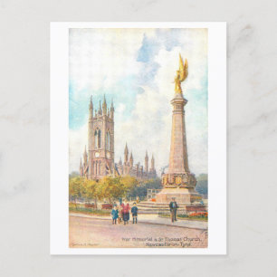 Postal Monumento conmemorativo de guerra y iglesia, Newca