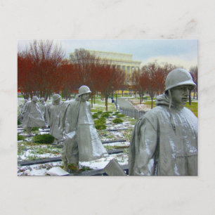 Postal monumento conmemorativo de la guerra de corea