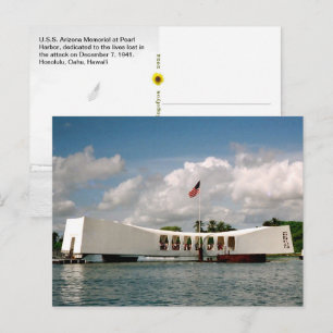 Postal Monumento conmemorativo del U.S.S. Arizona, Honolu
