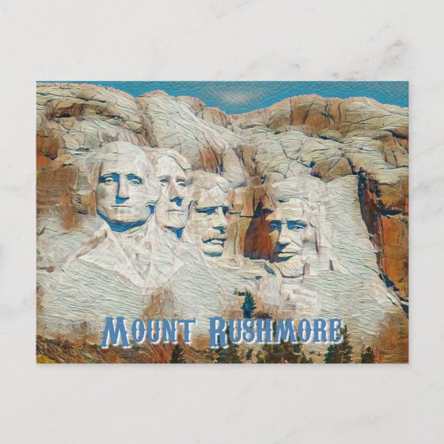 Postal Monumento conmemorativo nacional de Mount Rushmore (Anverso)