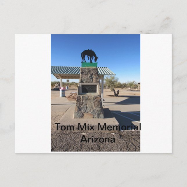 Postal Monumento conmemorativo Tom Mix Arizona (Anverso)