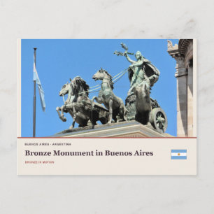 Postal Monumento de Bronce en Buenos Aires