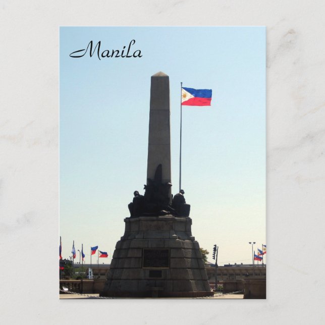 Postal monumento de la bandera rizal (Anverso)