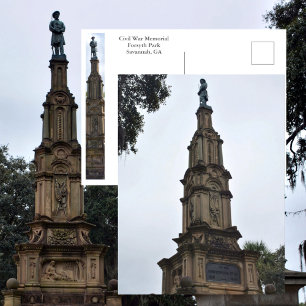 Postal Monumento de la Guerra Civil en el Parque Forsyth 