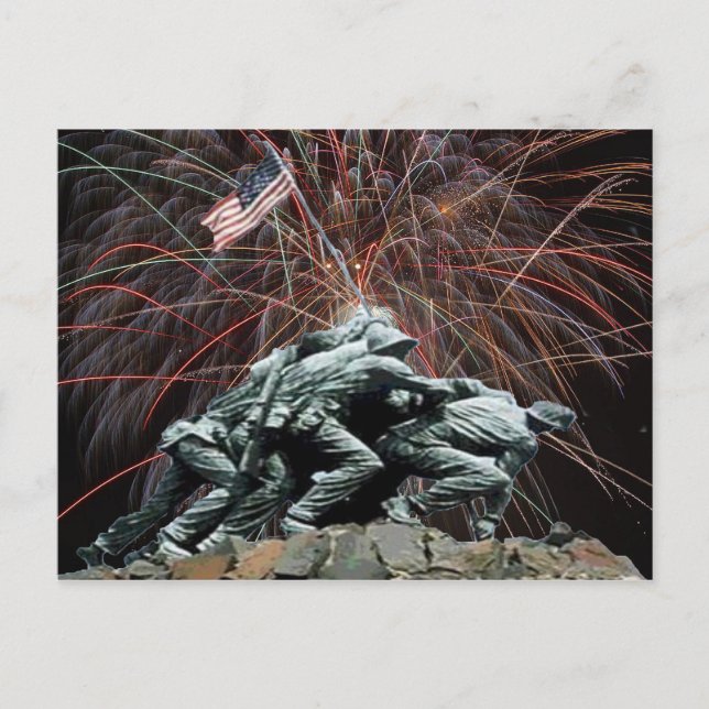 Postal Monumento de la Guerra de los Marines de EE. UU. I (Anverso)