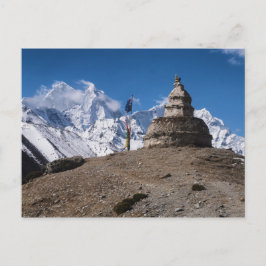Postal Monumento de Piedra y Montañas de Nieve (Himalayas