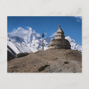 Postal Monumento de Piedra y Montañas de Nieve (Himalayas